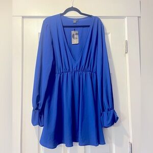 SHIEN BLUE LONG SLEEVE DRESS